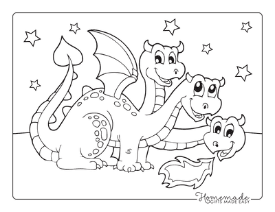 dragon coloring pages for kids blowing fire