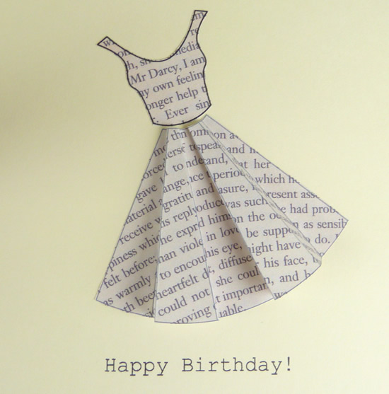 Book Print Dress Card Template