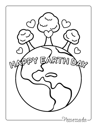 Earth Day Coloring Pages Plant a Tree