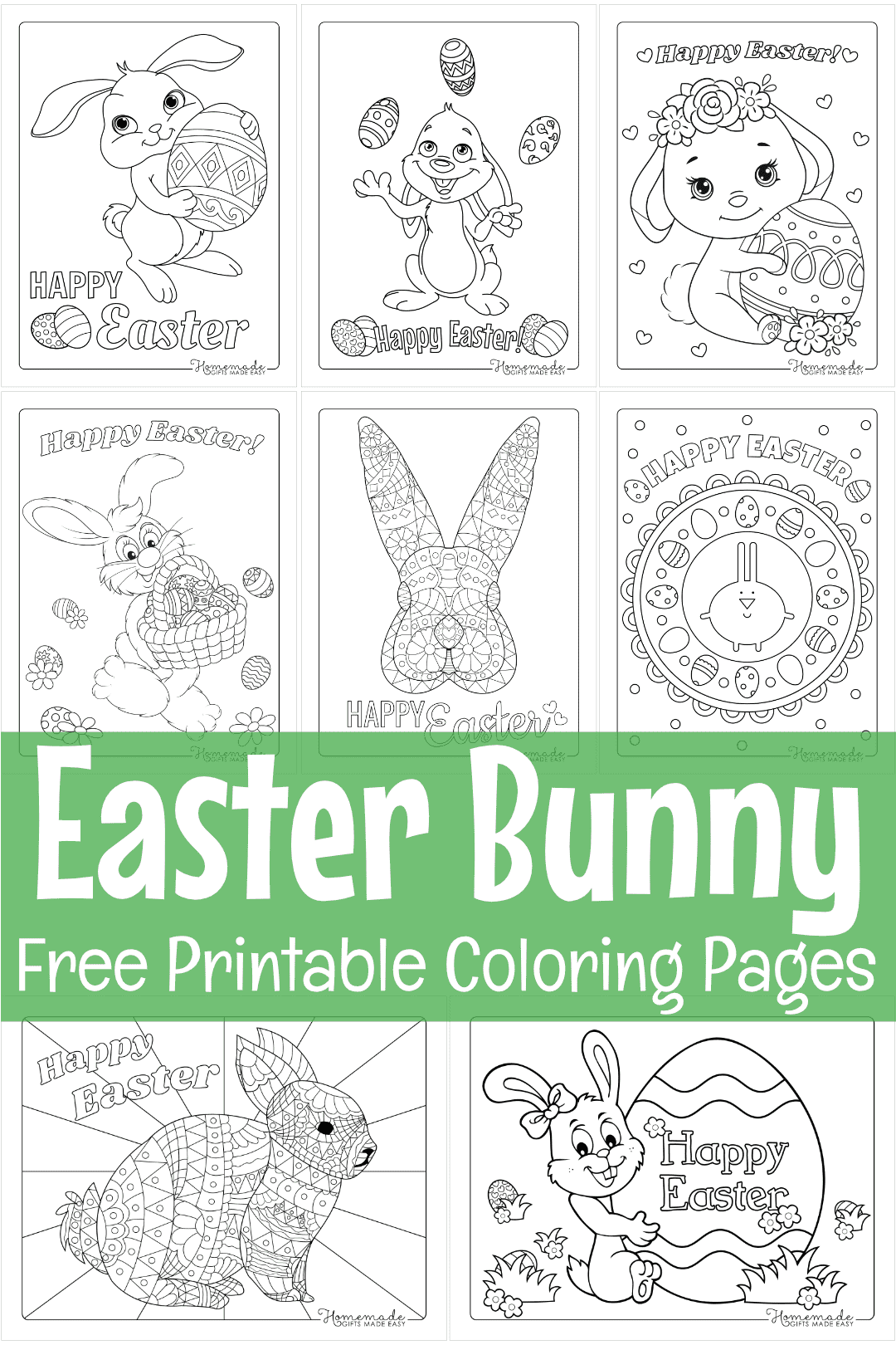 7600 Collections Coloring Page Printable Bunny  Free