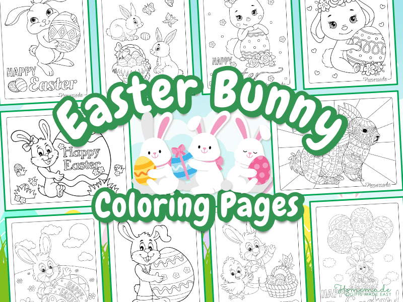 Free printable Easter bunny coloring pages