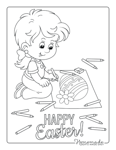Easter Coloring Pages Child Coloring in Egg