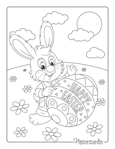 42 Easter Bunny Coloring Pages For Kids Adults Free Printables
