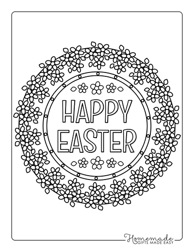 Easter Coloring Pages Spring Flowers Detailed