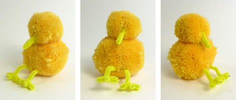 Easy Easter Craft Super-Cute Pom Chick