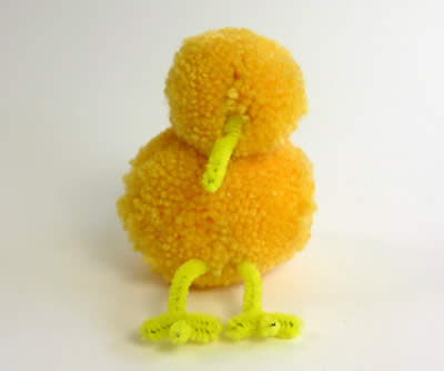 easter craft ideas - pom pom chick step 6