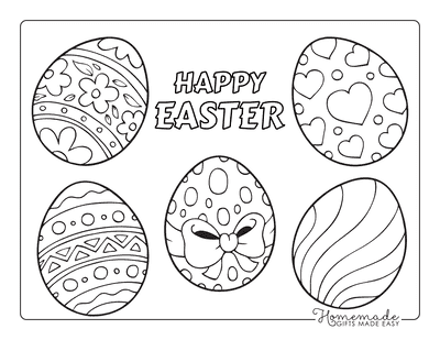 Cutest Printable Easter Egg Craft Template & Egg Coloring Pages