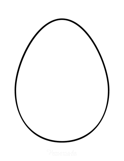 Blank easter egg coloring pages