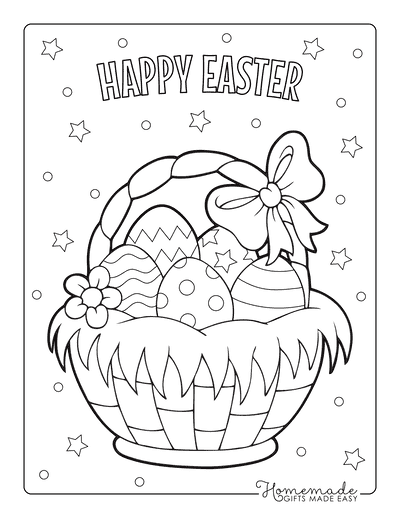 coloring pages easter baskets