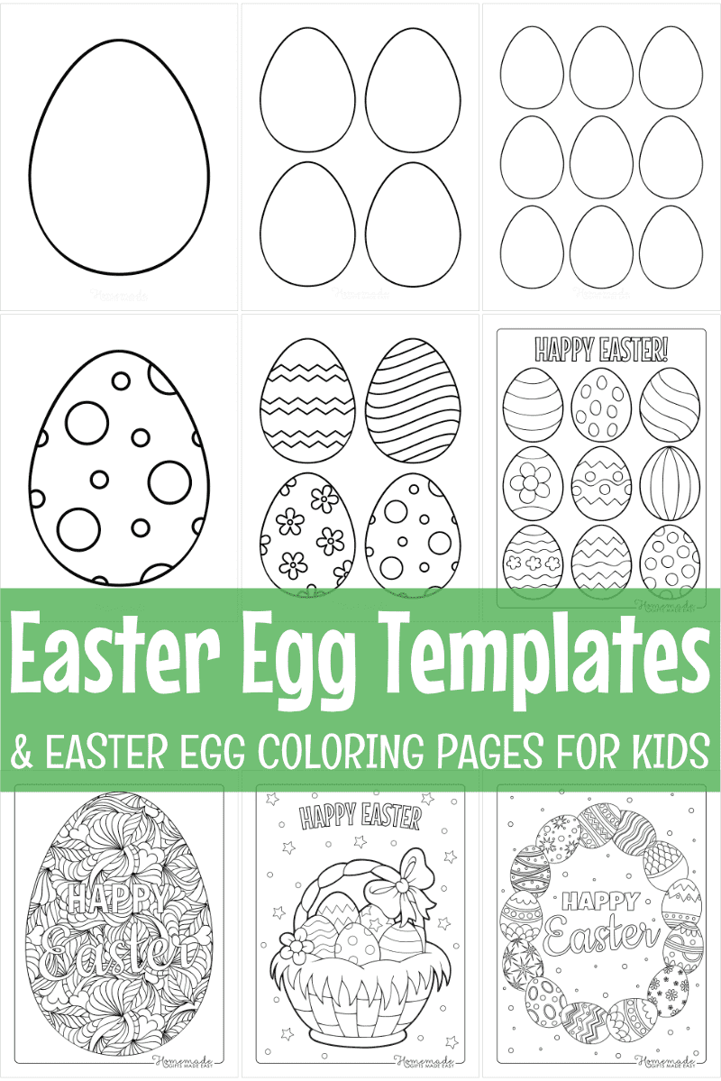 Easter Egg Coloring Pages & Free Printable Templates