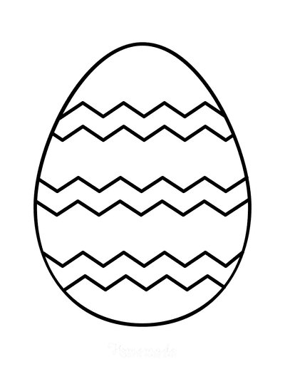 Easter Egg Coloring Simple Pattern 1
