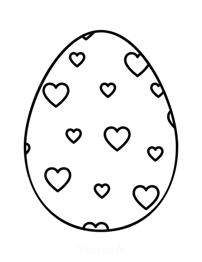 Easter Egg Coloring Simple Pattern 10