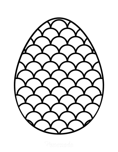 Easter Egg Coloring Simple Pattern 13