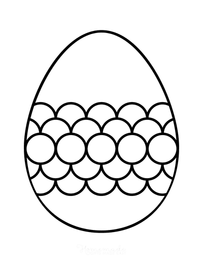 Easter Egg Coloring Simple Pattern 14