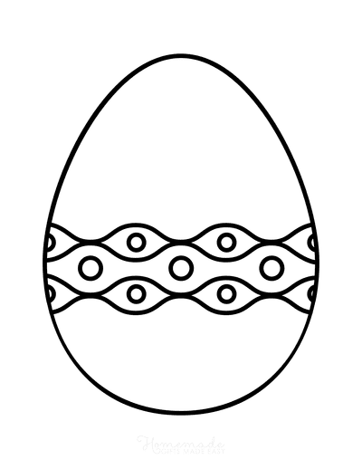 Easter Egg Coloring Simple Pattern 15
