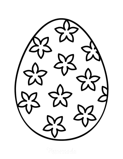 Easter Egg Coloring Simple Pattern 16