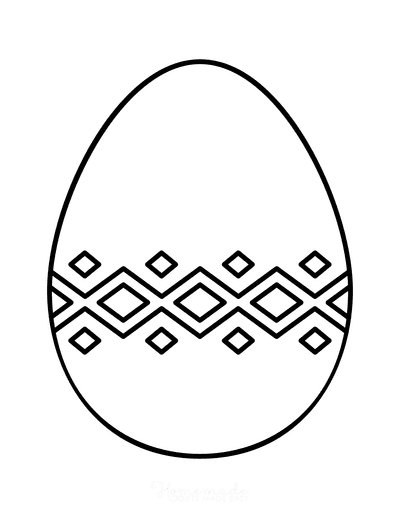 Easter Egg Coloring Simple Pattern 17