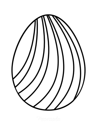 Easter Egg Coloring Simple Pattern 18
