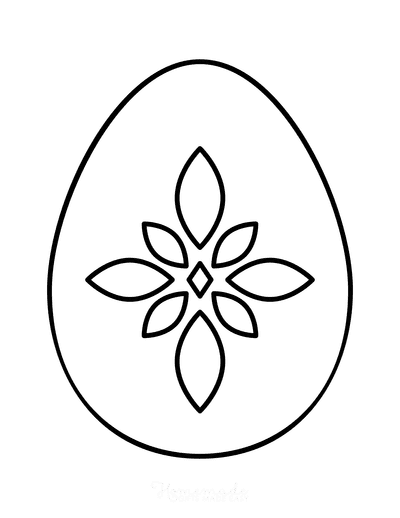 Easter Egg Coloring Simple Pattern 19