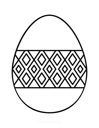 Easter Egg Coloring Simple Pattern 20