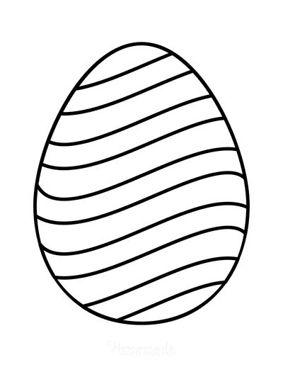 Easter Egg Coloring Simple Pattern 3