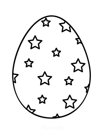 Easter Egg Coloring Simple Pattern 4