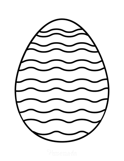 Easter Egg Coloring Simple Pattern 5