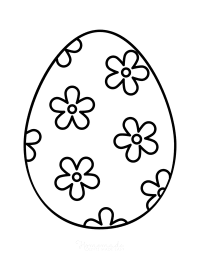 Easter Egg Coloring Simple Pattern 6