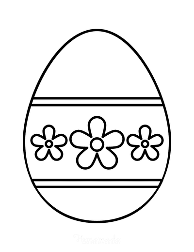 Easter Egg Coloring Simple Pattern 9