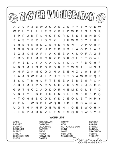 Best Easter Word Search Puzzles For Kids