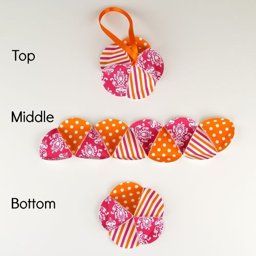 easy to make christmas ornaments geodesic step 7 glue 10 triangles in a strip
