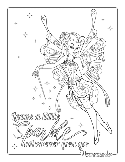 Fairy Coloring Pages Leave a Little Sparkle Wherever You Go