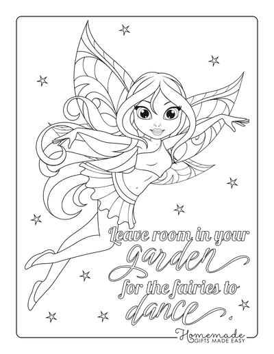 Fairy Coloring Pages Leave Room in Your Garden for the Fairies to Dance