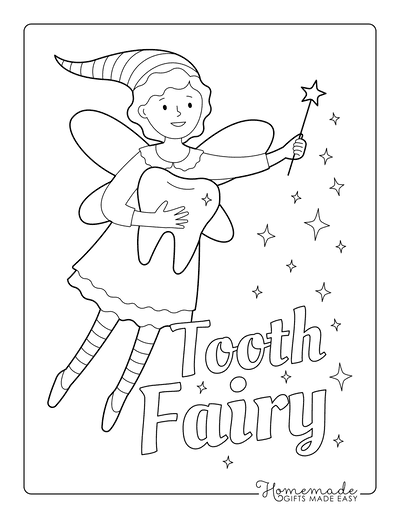 Fairy Coloring Pages Tooth Fairy
