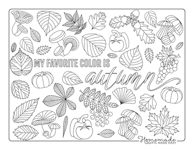 Mushrooms Doodle Art Adult Coloring Page