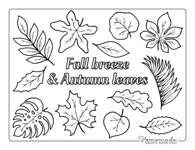 Fall Coloring Pages Autumn Leaves to Color