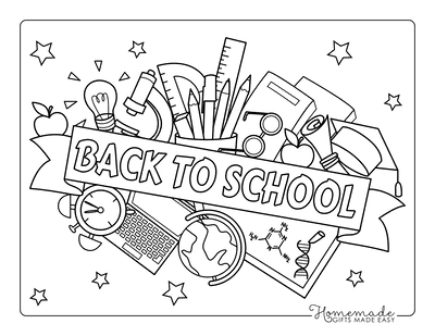 Fall Coloring Pages Back to School