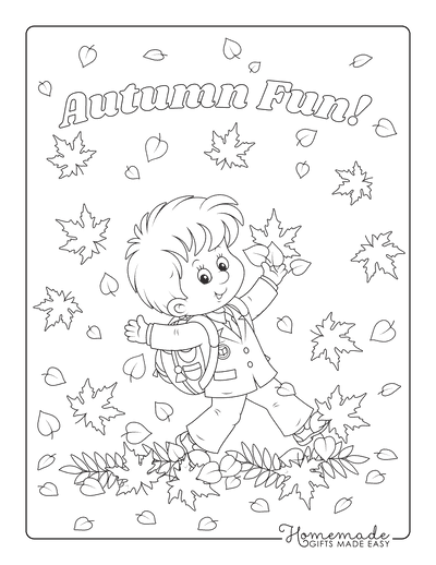 Autumn Coloring Book for Kids Ages 4-8: A Collection of Fun and Cute Autumn Coloring Pages for Kids Ages 4-8 - Autumn Drawing Book for Kids - Autumn Gift for Children [Book]