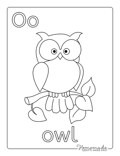 Fall Coloring Pages Cute Owl in Tree Preschoolers