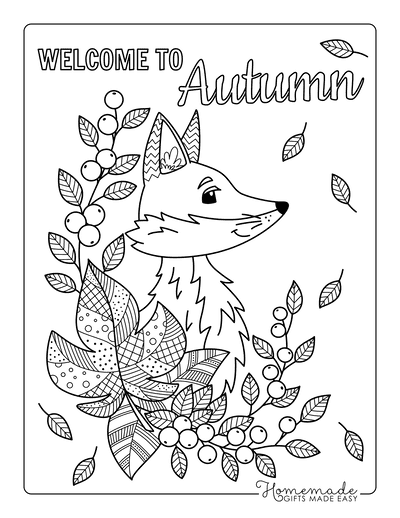 Coloring page for adults, Autumn Girl, Coloring for adults - PDF download  and print