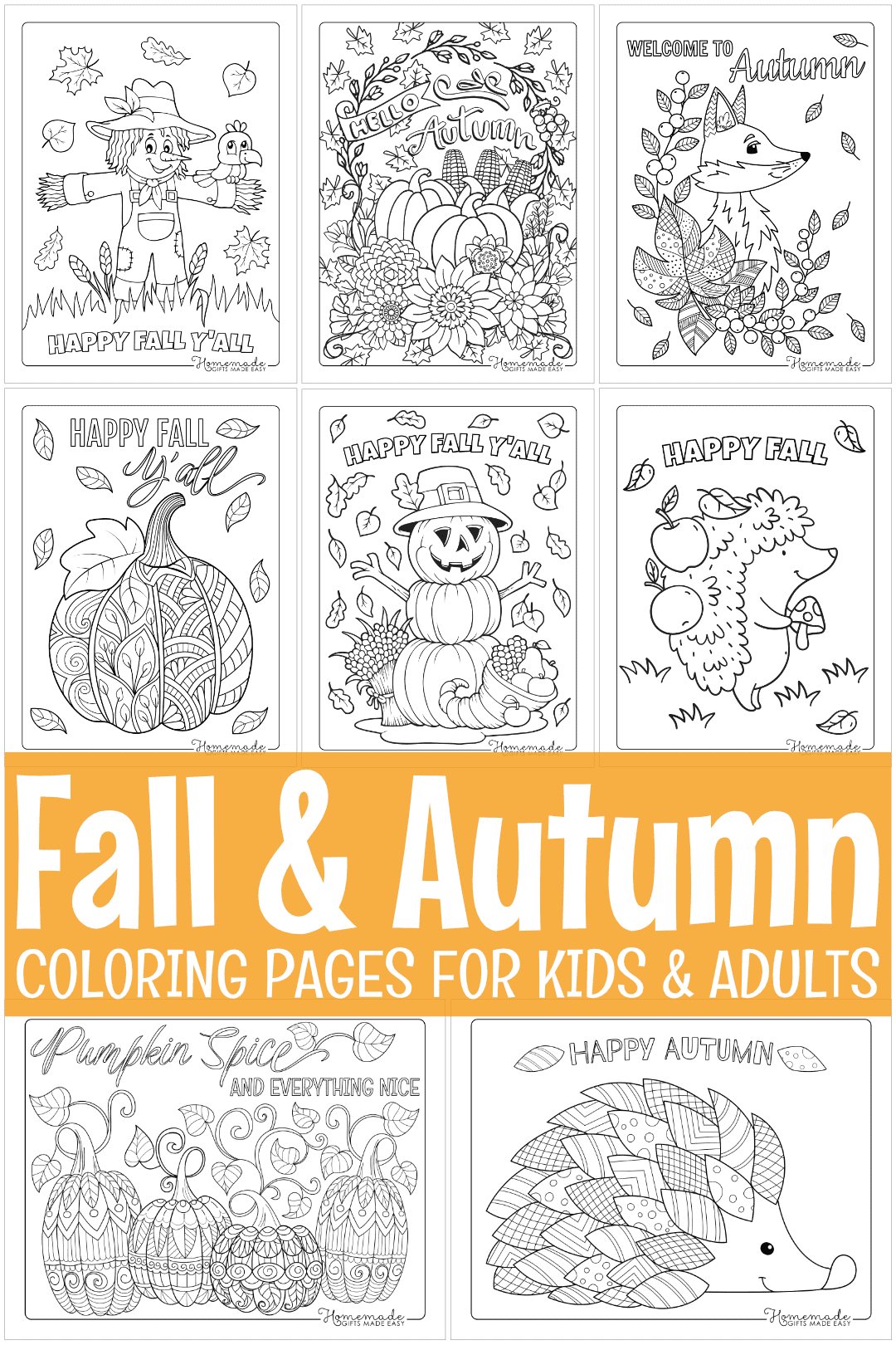 fall coloring pages