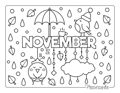 92 Collection Cute November Coloring Pages  Latest Free