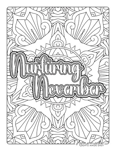 Fall Coloring Pages Nurturing November Mindfulness Mandala to Color Fall Coloring Pages Nurturing November Mindfulness Mandala to Color