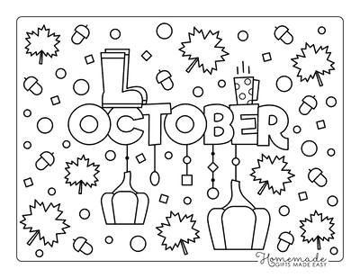 Fall Coloring Pages October