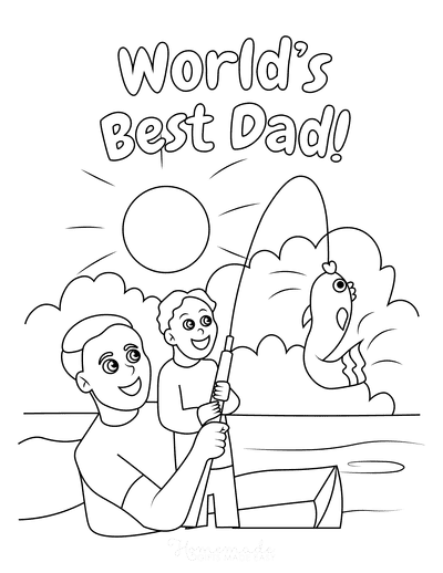 Happy Father's Day Coloring Pages for Kids