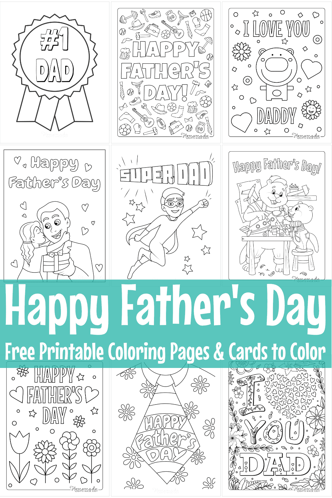 free printable father's day coloring pages