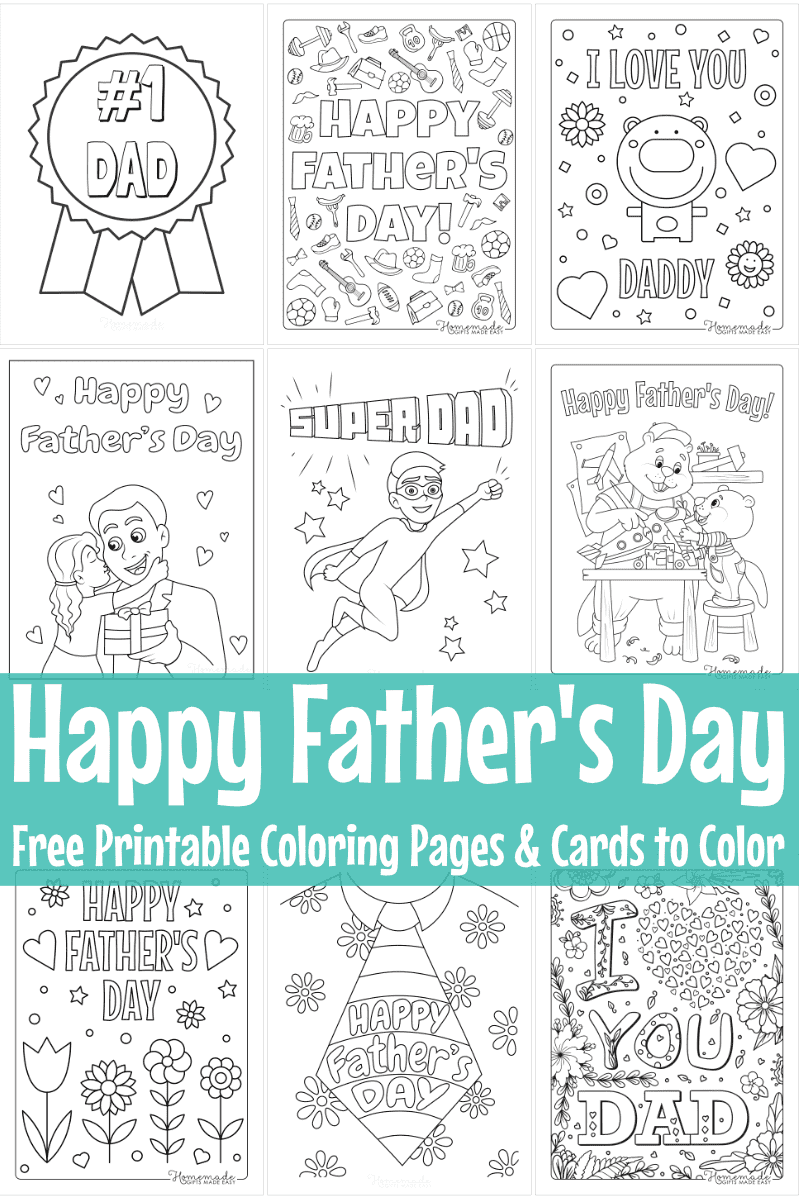 Happy Father's Day Coloring Pages for Kids