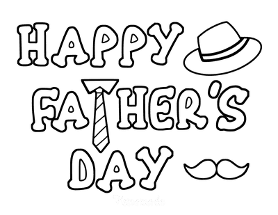 Happy Father's Day Coloring Pages for Kids