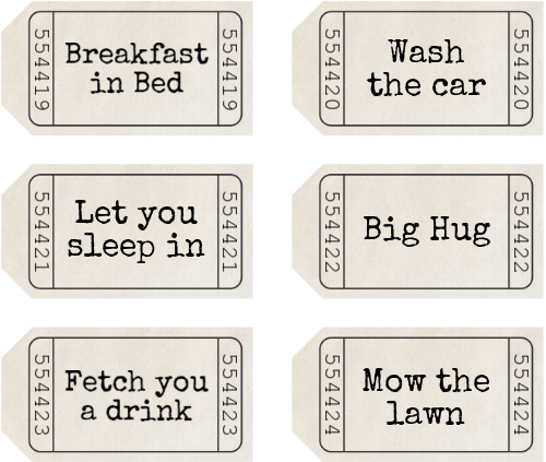 Personalized Fathers Day Coupons