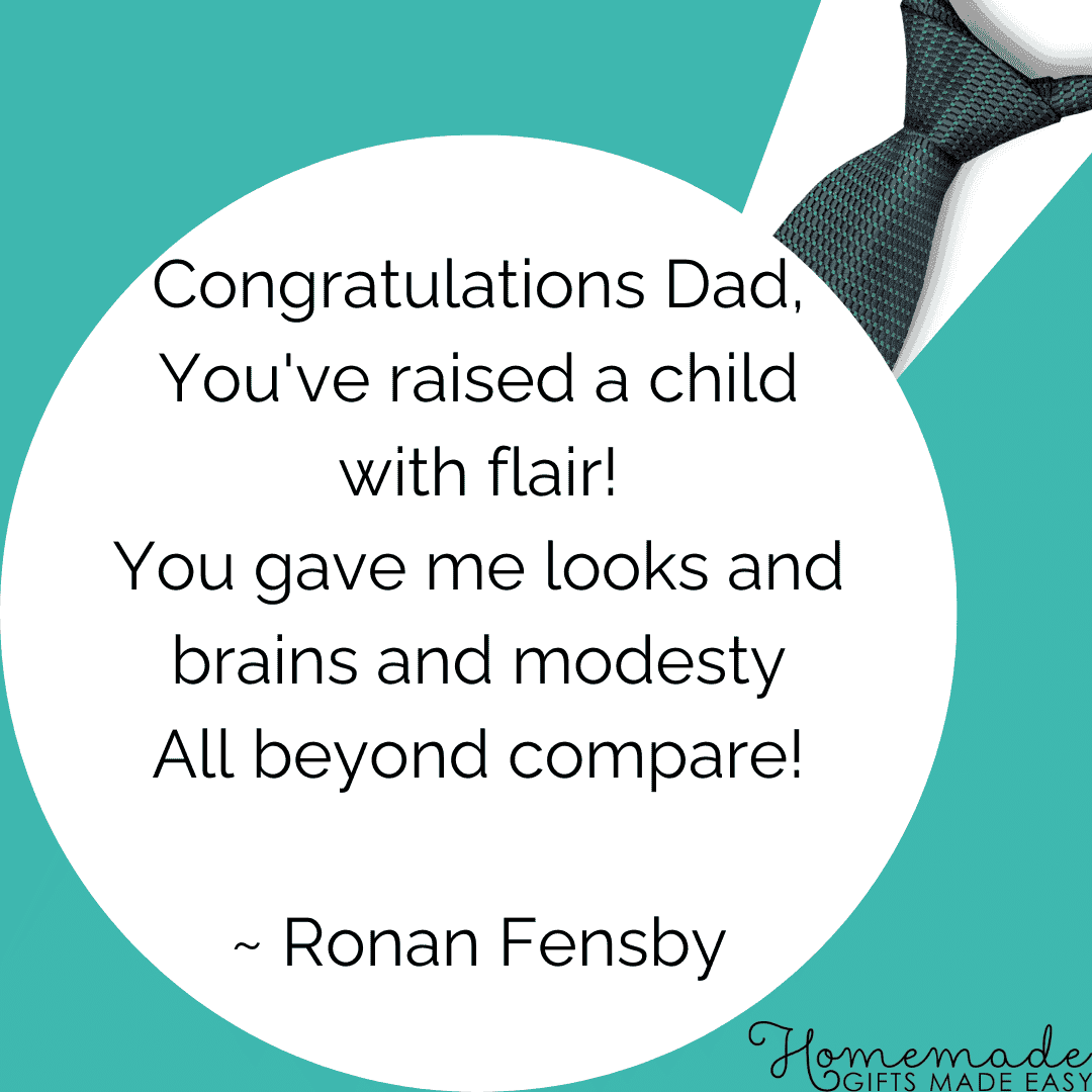 fathers day poems you've raised a child with flair